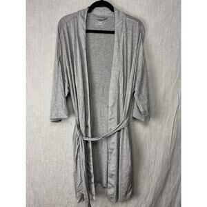 Excellent Cozy Earth Womens Grey Bamboo Kimono Robe Large